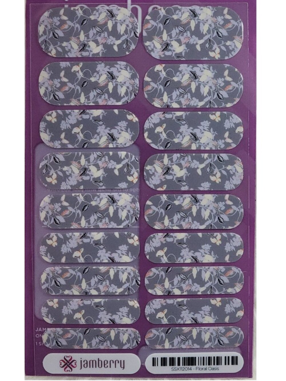 Jamberry Nail Wraps, Floral Oasis, Full Sheet